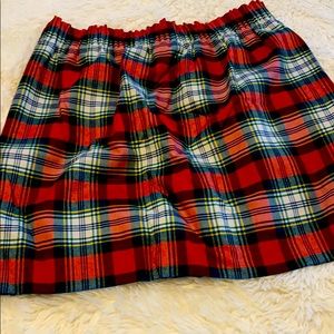 J Crew plaid wool mini skirt